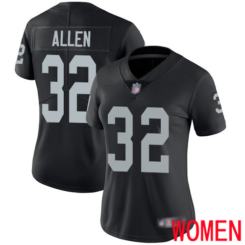 Oakland Raiders Limited Black Women Marcus Allen Home Jersey NFL Football #32 Vapor Untouchable Jersey->nfl t-shirts->Sports Accessory